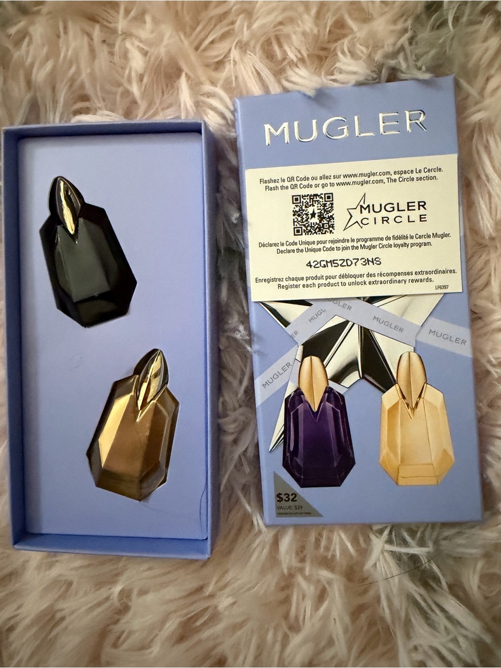 Alien goddess Mugler Mini Gem Perfume Set — Gold, Black, Purple